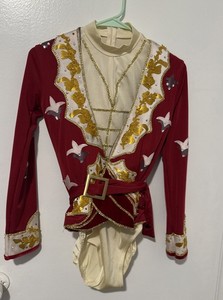 Ice Skating Mens/ Boys Competition 2Piece Top Outfit- Rhinestones, Appliqués-