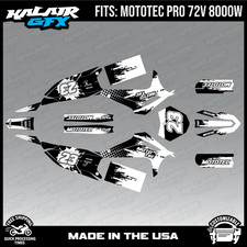 Graphics Kit for MotoTec Pro 72v 8000W (All Years) Splash Series - WHITE