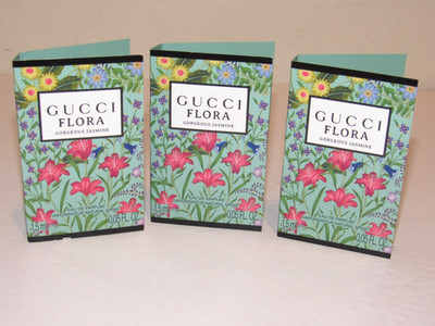 3 Gucci Flora Gorgeous Jasmine Eau de Parfum 0.15 Oz 4.5 mL TOTAL Perfume Women