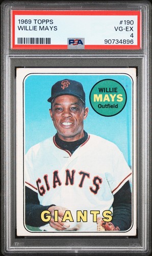 PSA VG-EX 4 1969 TOPPS WILLIE MAYS 190 90734896 San Francisco Giants