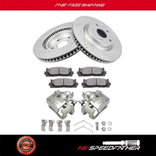 Brake Front Calipers & Ceramic Pads and Rotors Set For 2008-2011 Toyota Avalon