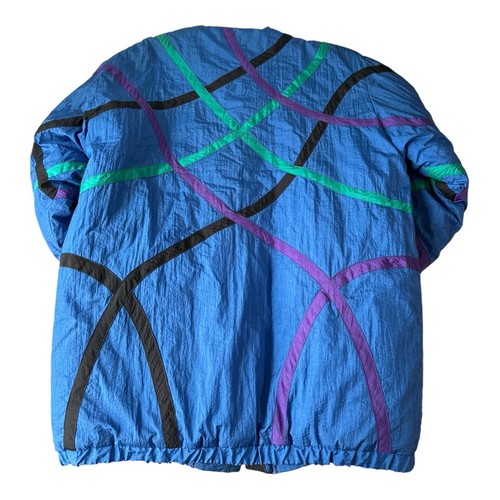 80s Haband For Her Vintage Puffer Colorblock Coat Jacket 3X - Picture 13 of 14