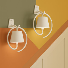 Wall Lights Rechargeable Battery  LED Sconces 2x Gold or White 3 Colour Dimmable