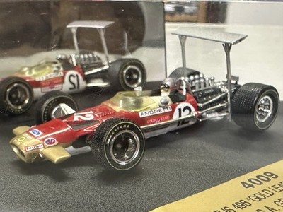 1:43 QUARTZO race car #12 LOTUS 49B GOLD LEAF Mario Andretti F1