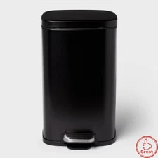 12L Soft Square Stainless Step Trash Can - Brightroom™