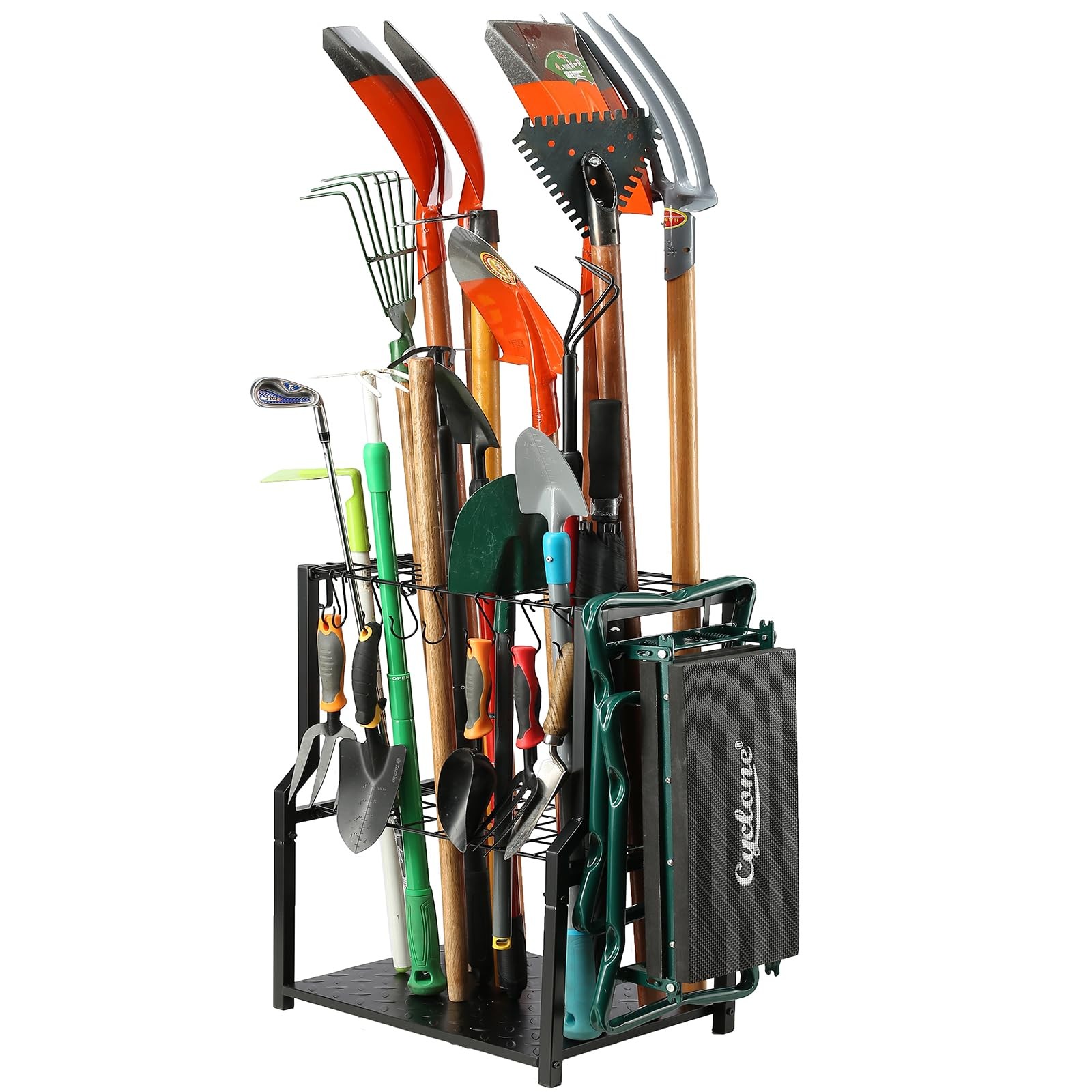 Heavy Duty Garden Tool Organizer Yard Storage Rack Garage Wall Mount