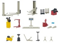 Faller 180356 Car Workshop Equipment 1:87 H0 Gauge # New In Ovp #