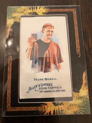 2008 Allen & Ginter Framed Silk Card FRANK MORRIS 04/10 Rubiks Cube Champion