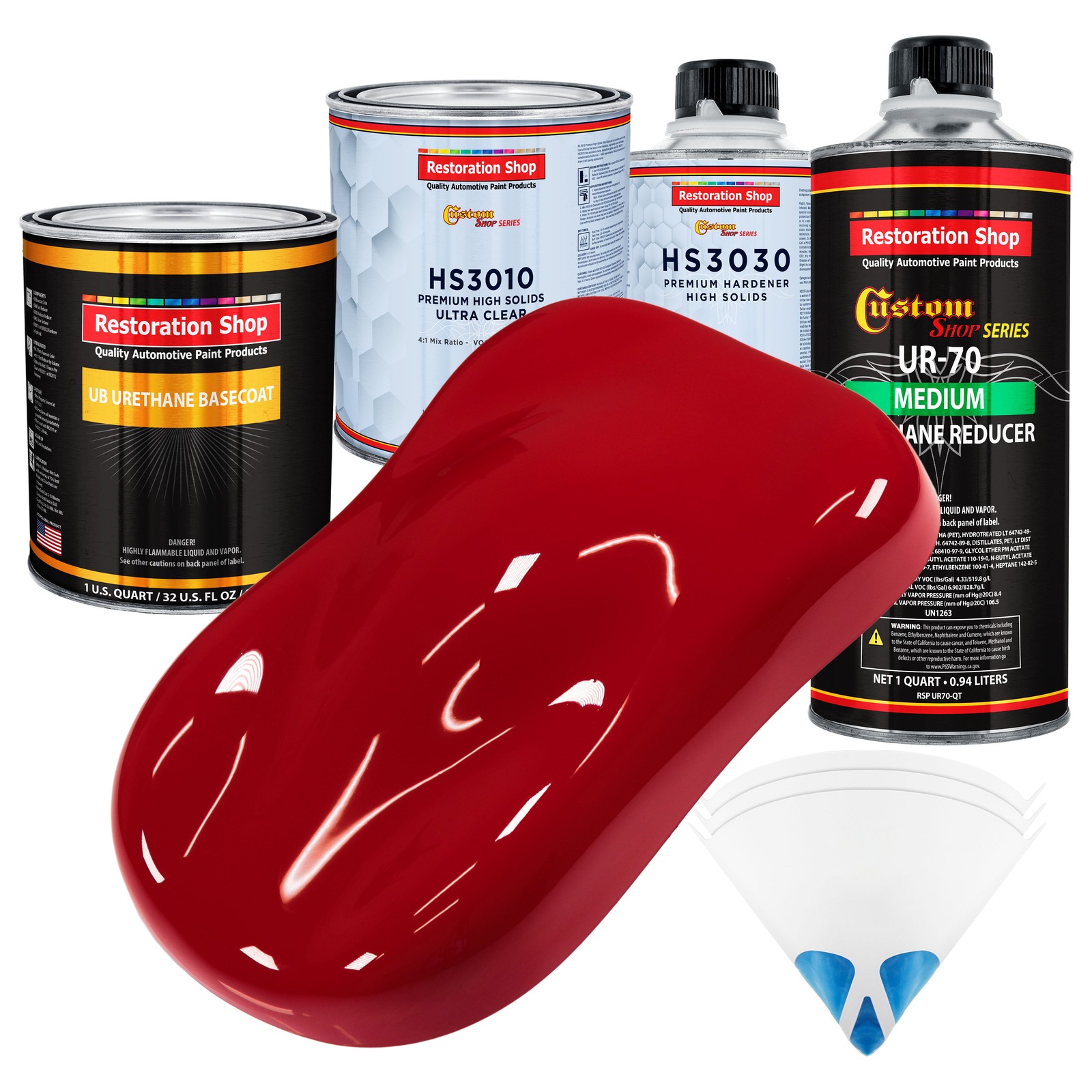Premium Red Urethane Basecoat Clearcoat Car Paint Kit – Quarter Mile