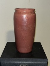 Mint And Rare Red Glazed Hampshire Pottery Vase W/ Experimental Glaze Numbers.