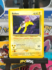 Pokemon Raikou 22/64 Rara Non Holo | Neo Revelation Vintage Inglese | Played