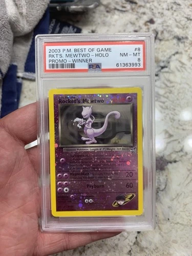 Rocket's Mewtwo - 8 [Winner] 008/009 Best of Reverse Holo SWIRL 🔥