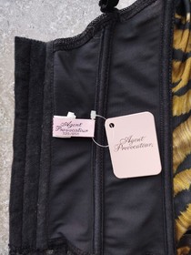 Agent Provocateur Rare Basque Corset Animal Print Lace Satin France 32B/85B
