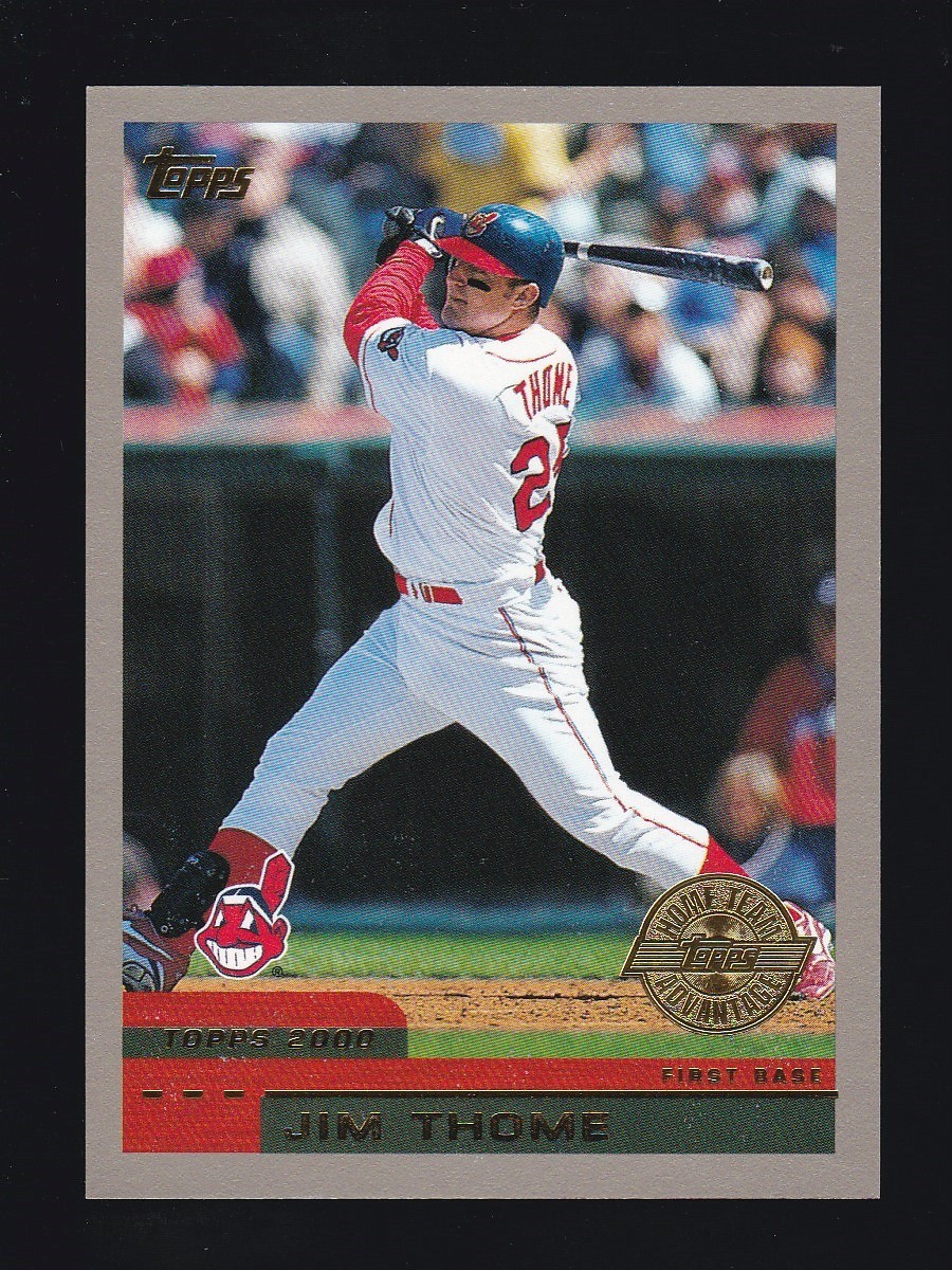 2000 Topps #360 JIM THOME Cleveland Indians HOME TEAM ADVANTAGE Stamp
