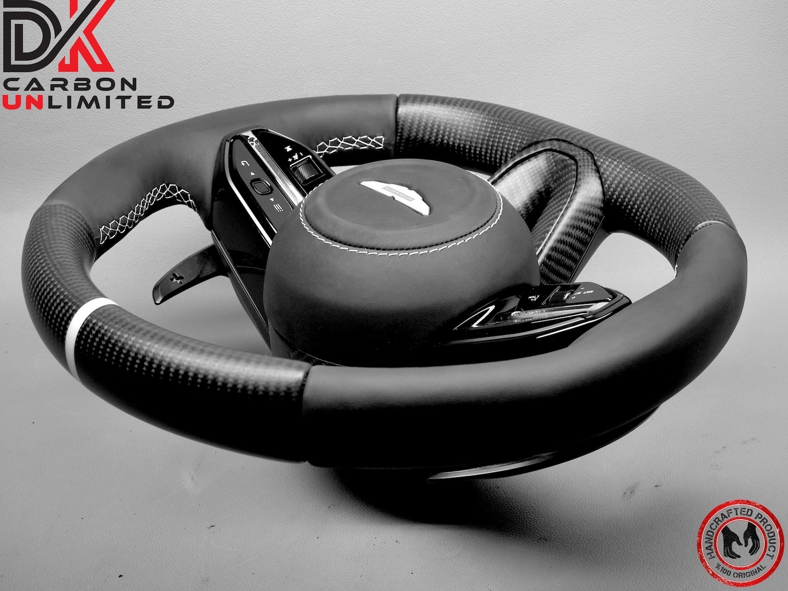 Aston Martin 2025 Vantage White Heated Touch Sensor Matte Carbon Steering Wheel