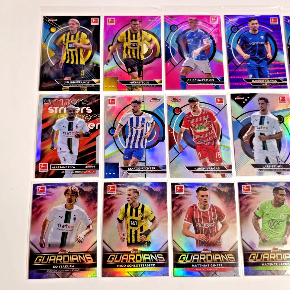 2023 Topps Finest Bundesliga LOT of 58 Refractors RC Inserts Serial # + Autos - Image 3 of 4