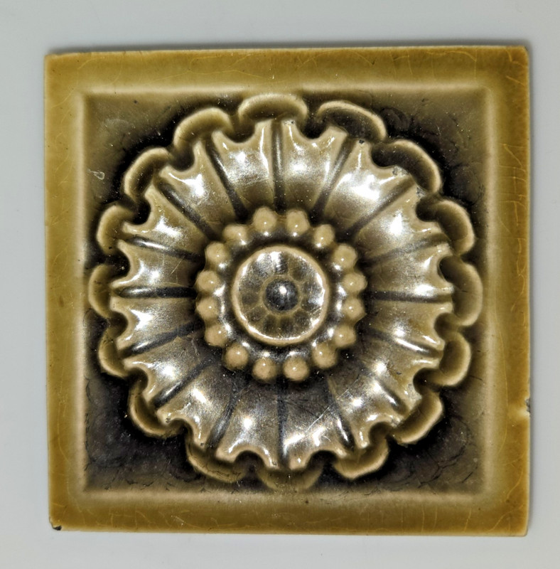 Antique Lowe Tile  -  Sunflower 3 Inch