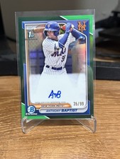 2024 Bowman Chrome Anthony Baptist Green Refractor Auto /99