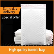 100Pcs White Bubble Envelopes With Bubble Buffering And AntiCollision SelfAdhesi