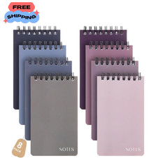 8 Pack Pocket Notebooks, 3 X 5 in Spiral Notepads, Lined 60
