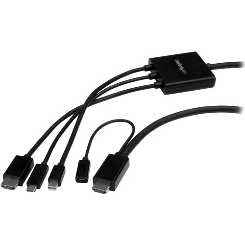 StarTech 2m 6 ft USB-C HDMI or Mini DisplayPort to HDMI Converter Cable - USB