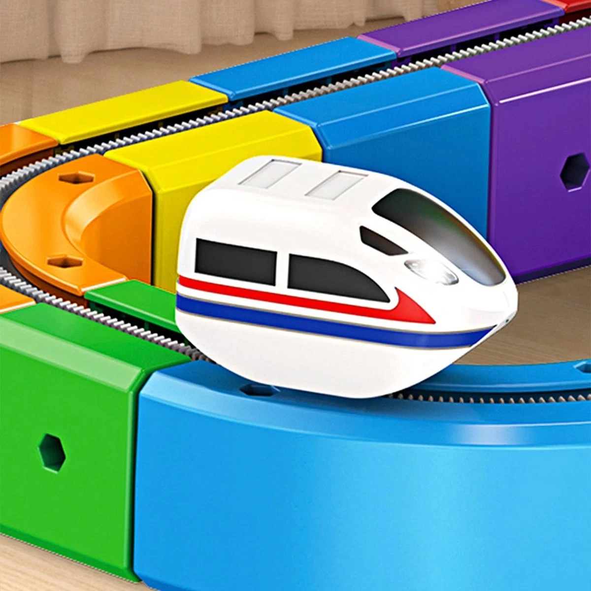 51-123Pcs Klick Rail Electric Train Set Magic Cube Track 3D Stem Learning Toy AU