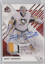 2016-17 SP Game Used Red Spectrum Premium Material 9/15 Matt Murray #91 Auto 0c3