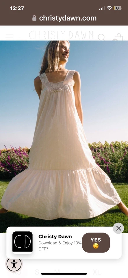 Precioso vestido Christy Dawn 'Cecille' en Perla - un precioso tono rosa pálido. XL Foto 4 de 4