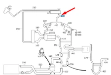 NEW MB G W463 FILLER LINE TO EXPANSION TANK HOSE A4635010984 GENUINE