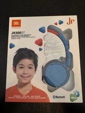 JBL JR 300BT On-Ear Wireless Bluetooth Headphones Blue/Orange Kids Size NEW