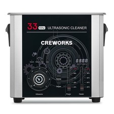 CREWORKS 33kHz 10L 240W Ultrasonic Cleaner with Timer Temp. Degas Gentle Modes