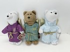 3 Vintage Bean Bag Teddy Bear Plush Angel 8” Angelic Beans By Protech Christmas