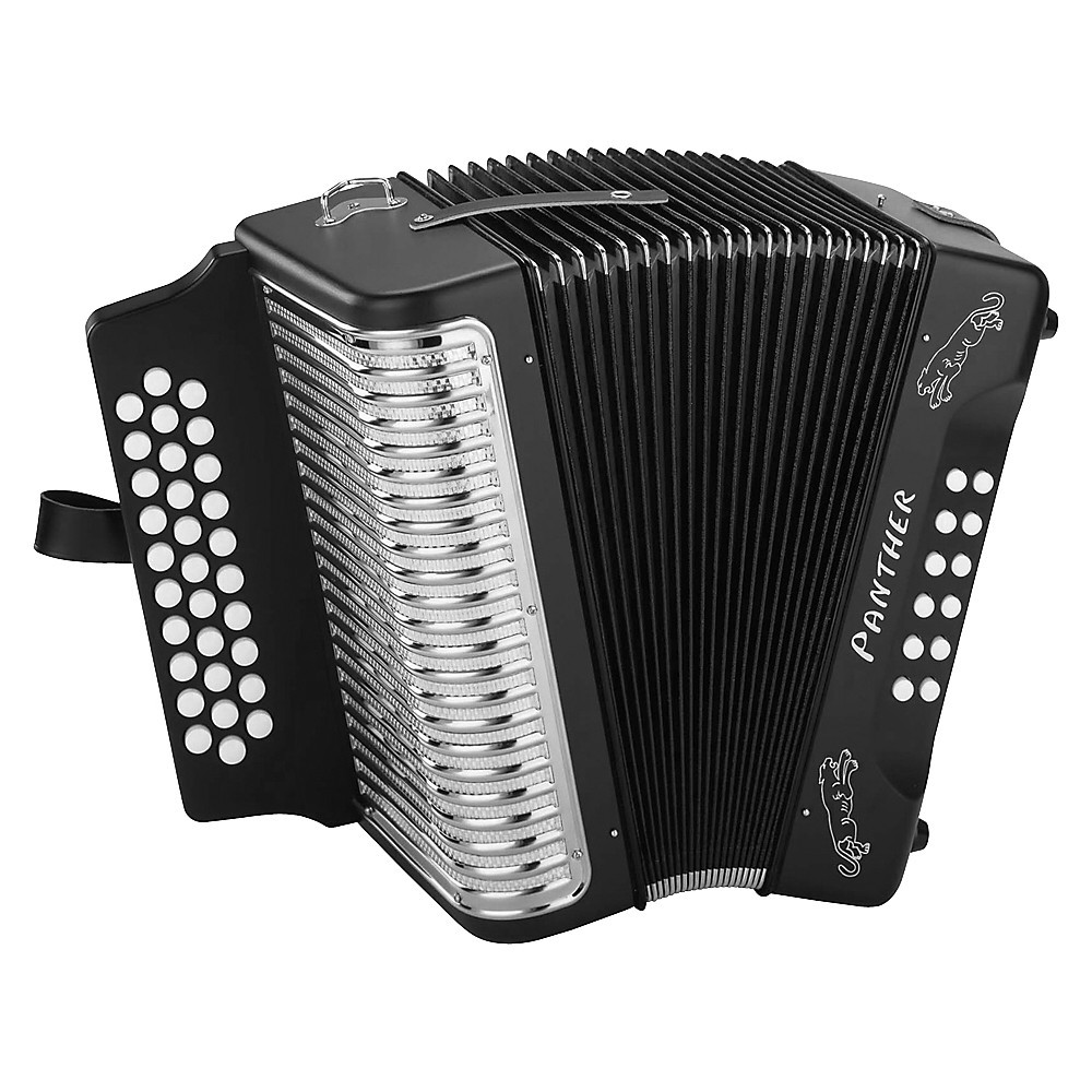 Hohner HA-3100 Panther GCF Diatonic Accordion Matte Black