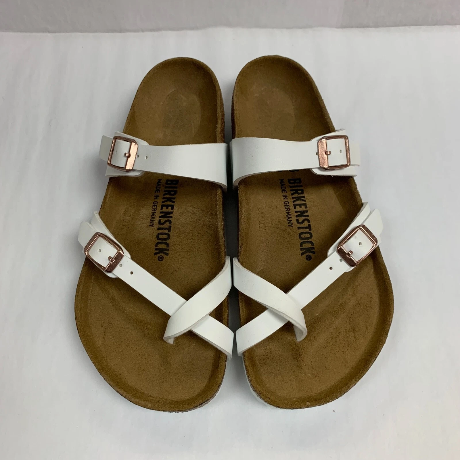 Birkenstock New with Box Mayari White Birko-Flor Regular Width - Select Size