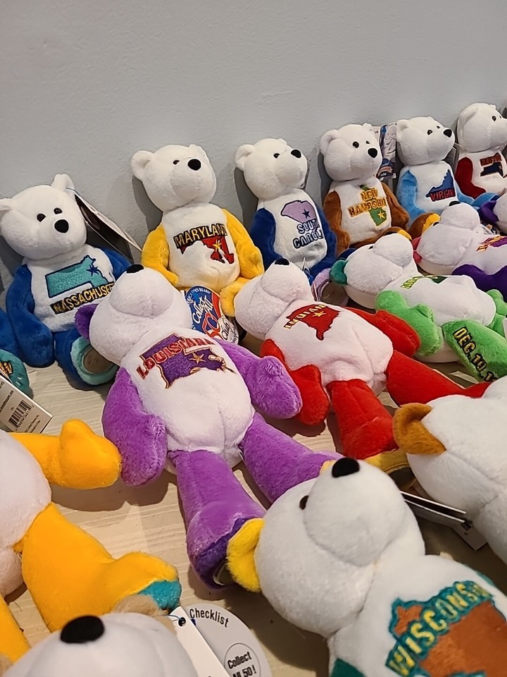 State Bears STATE BEANIE BABIES WITH 53 QUARTERS INCLUDED Ready To Ship eBay