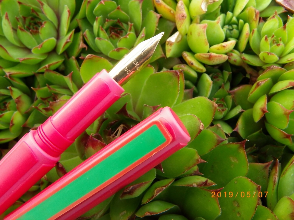 Stylo Plume Waterman D'écolier Ancien Neuf De Stock – Avec étui Velours Rouge – Coloris Orange/rouge/vert
