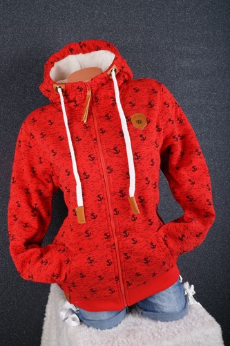 Damen Sweat Jacke Kapuze Hoodie Teddyfell gefüttert Futter Anker L XL 2XL 3XL - Bild 11 von 54