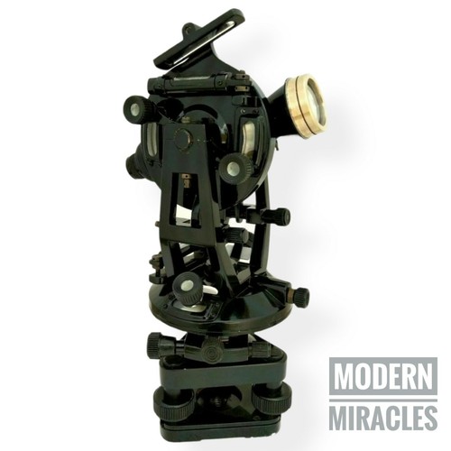 Brass Aluminium Theodolite 20 Second with Wooden Box Alidade Survey Instrument - Picture 2 of 11