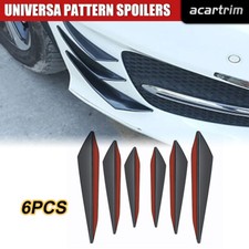 6x Deflector de Aire de Coche Decoración de Labios Divisor Aletas Alerón Hoja de Ala