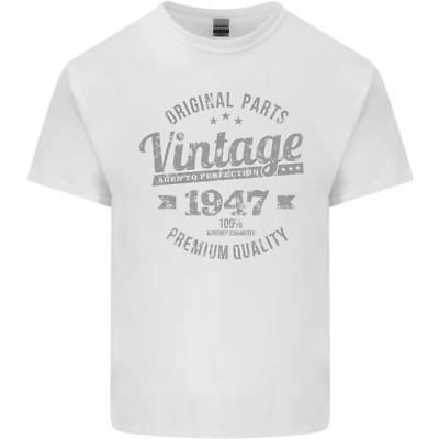 Vintage Jahr 78. Geburtstag 1947 Herren Baumwolle T-Shirt Tee Oberteil