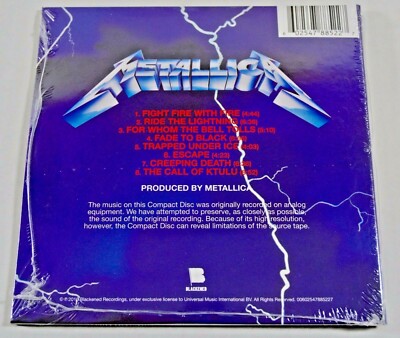 Metallica ~ Ride The Lightning ~ NEW CD (Sealed Digipack) | eBay.de