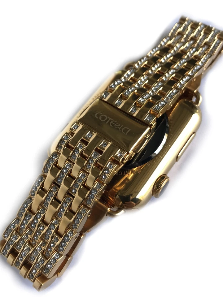 Apple Watch enchapado en oro 24K 42MM SERIE 2 eslabones dorados correa con diamantes de imitación Foto 4 de 4