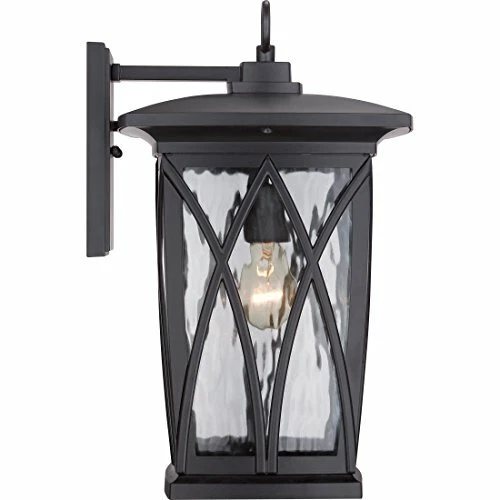 Quoizel GVR8410K 1-Light Grover Outdoor Lantern in Mystic Black - Picture 6 of 7