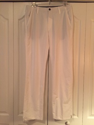 NEW Under Armour Mens Solid White Dress/Casual/Golf Pants-36W 34L-Jordan Spieth 
