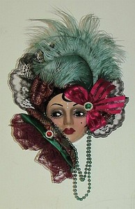 Unique Creations Black Lady Face Mask Wall Art, Wall Hanging Decor | eBay