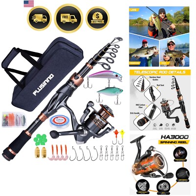 best rod and reel combo for both fresh and saltwater Fishing Rod and Reel Combo Telescopic Spinning Kit for Freshwater and  Saltwater