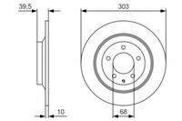 2X Bremsscheiben Hinten FüR Mazda Bosch 0986479V04