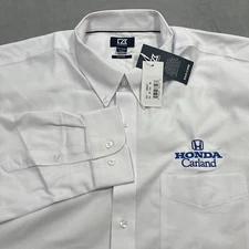 Cutter & Buck Shirt Men's 3XT Long Sleeve Button Up White Honda Carland New