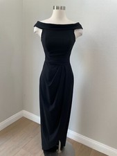 Anthropologie BHLDN Womens 2 Black Thompson Off-the-Shoulder Midi Dress