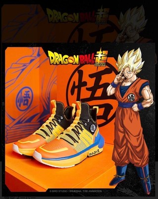 Size 9.5 Dragon Ball x ANTA Collaboration Sneaker High Top Orange NEW with Box